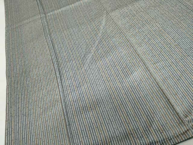 平和屋着物●上質な小紋　変わり縞　正絹　逸品　DABC2272ud
