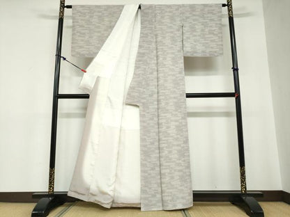 平和屋着物●上質な小紋　流水花文　正絹　逸品　DABC2273ud