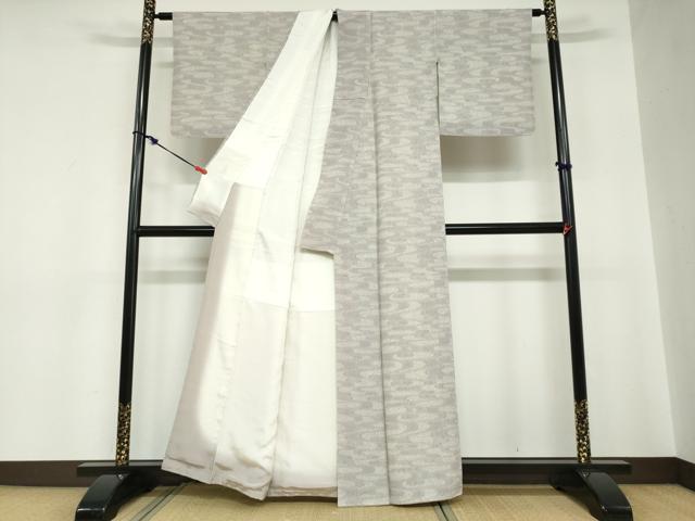 平和屋着物●上質な小紋　流水花文　正絹　逸品　DABC2273ud
