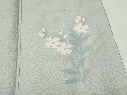 平和屋着物●訪問着　草花文　金彩　正絹　逸品　DABC2276ud