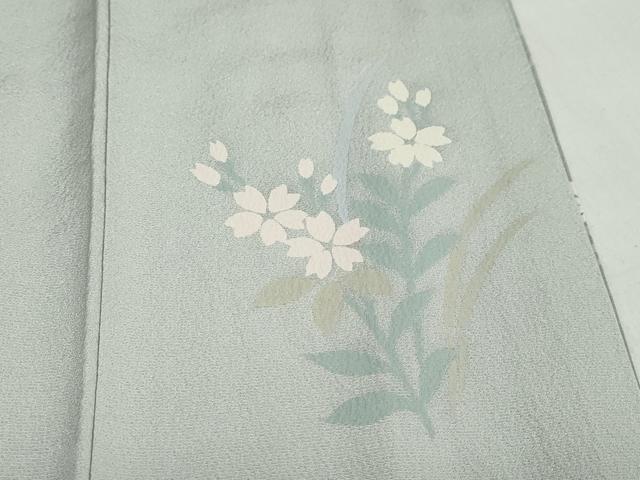 平和屋着物●訪問着　草花文　金彩　正絹　逸品　DABC2276ud