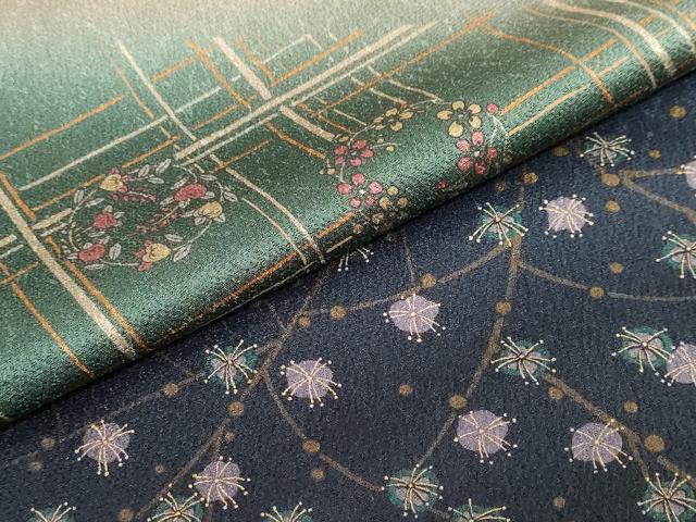 平和屋着物●訪問着　草花丸文　暈し染め　金彩　正絹　逸品　DABC2277ud