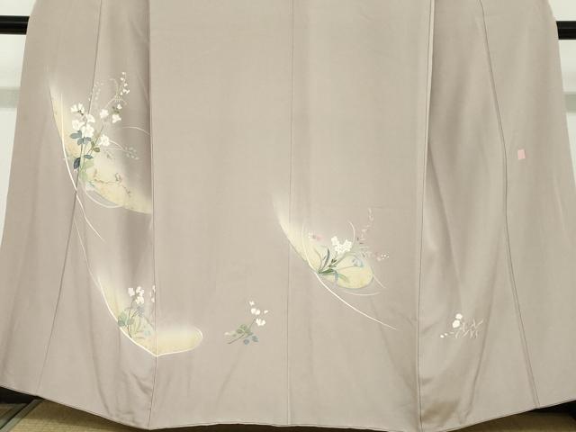 平和屋着物●訪問着　作家物　草花文　暈し染め　金彩　正絹　逸品　DABC2278ud
