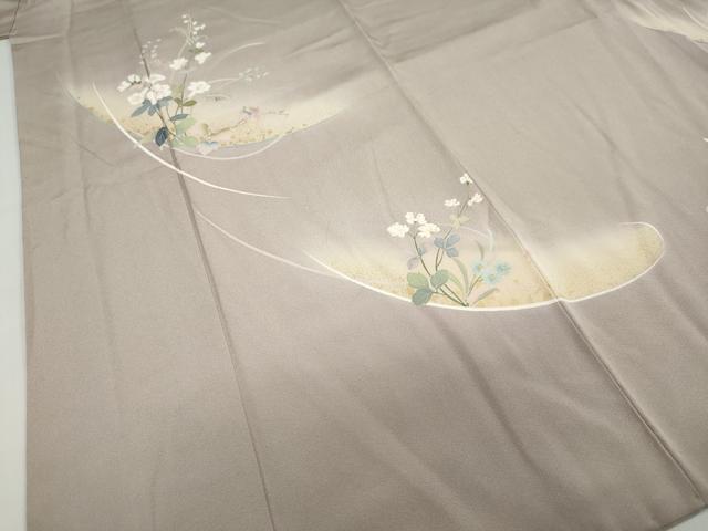 平和屋着物●訪問着　作家物　草花文　暈し染め　金彩　正絹　逸品　DABC2278ud