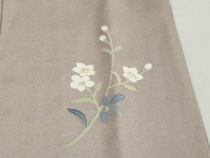 平和屋着物●訪問着　作家物　草花文　暈し染め　金彩　正絹　逸品　DABC2278ud
