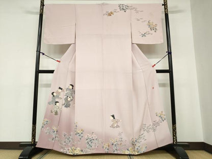 平和屋着物●十日町友禅作家　関口遼一　訪問着　童子遊び　暈し染め　正絹　逸品　未使用　DABC2279ud