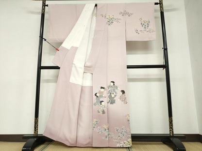 平和屋着物●十日町友禅作家　関口遼一　訪問着　童子遊び　暈し染め　正絹　逸品　未使用　DABC2279ud