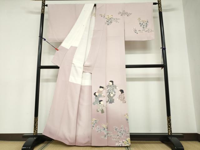 平和屋着物●十日町友禅作家　関口遼一　訪問着　童子遊び　暈し染め　正絹　逸品　未使用　DABC2279ud