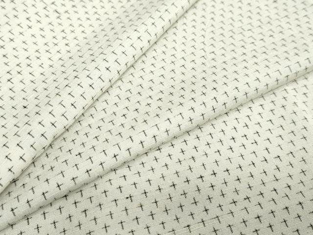 平和屋着物●上質な紬　十字絣　正絹　逸品　DABC2281ud