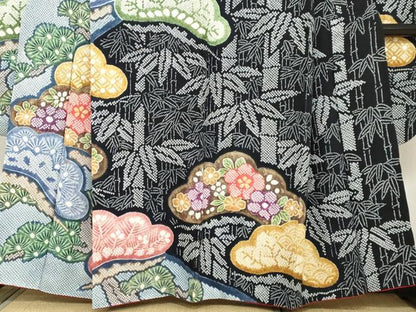 平和屋着物●豪華振袖　絞り　吉祥草花文　正絹　逸品　DABC2283ud