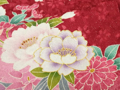 平和屋着物●豪華振袖　駒刺繍　草花文　暈し染め　金彩　銀通し地　正絹　逸品　DABC2287ud