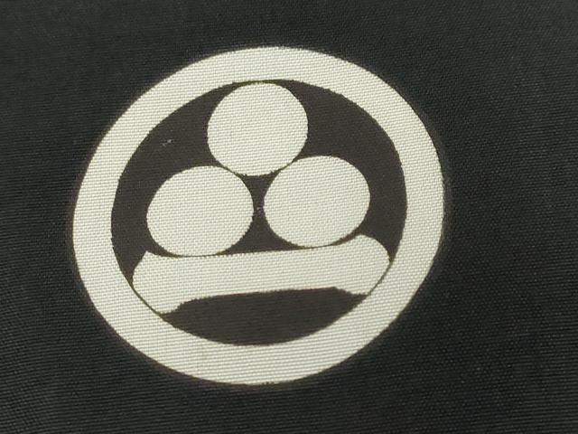 平和屋着物●男性　黒紋付　正絹　逸品　DABC2293ud