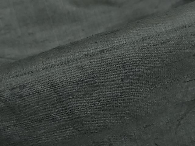 平和屋着物●男性　黒紋付　紬地　正絹　逸品　DABC2294ud