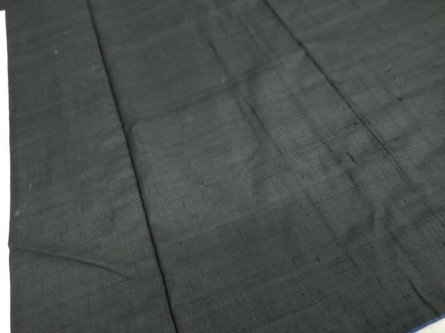 平和屋着物●男性　黒紋付　紬地　正絹　逸品　DABC2297ud