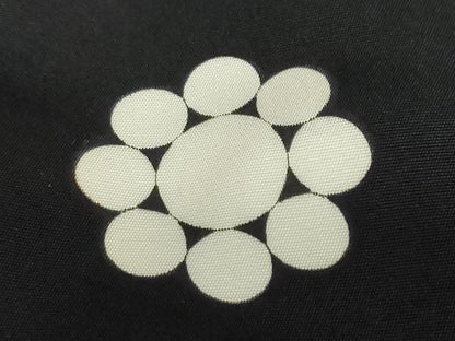 平和屋着物●男性　黒紋付　正絹　逸品　DABC2300ud
