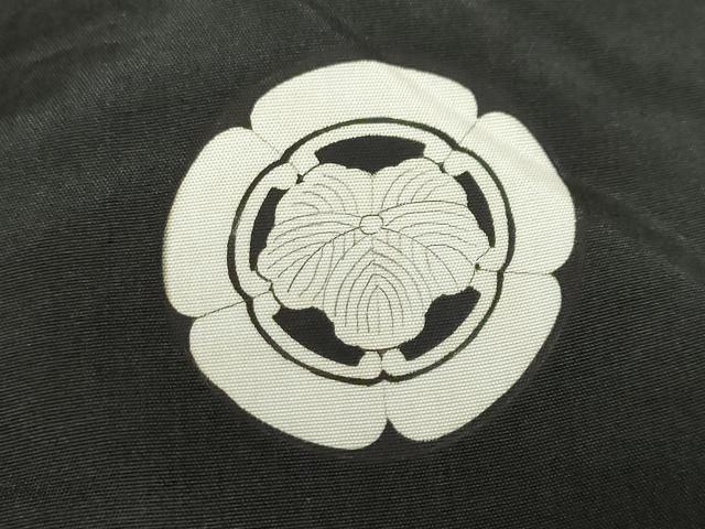 平和屋着物●男性　黒紋付　正絹　逸品　DABC2301ud