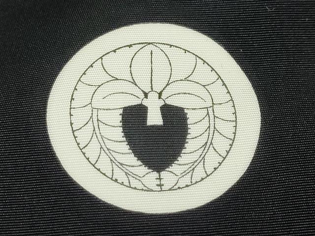 平和屋着物●男性　黒紋付　正絹　逸品　DABC2302ud