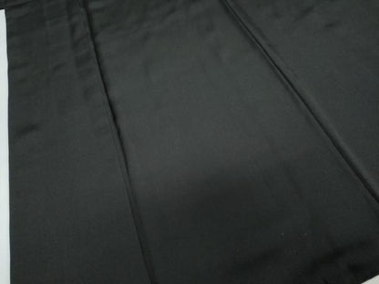 平和屋着物●男性　黒紋付　正絹　逸品　DABC2302ud