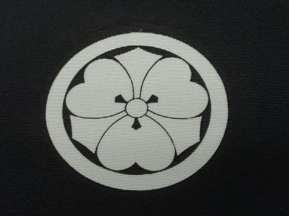 平和屋着物▽男性 単衣 黒紋付 キングサイズ 正絹 逸品 DABC2303ud
