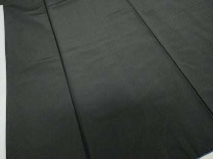 平和屋着物●男性　黒紋付　正絹　逸品　DABC2305ud