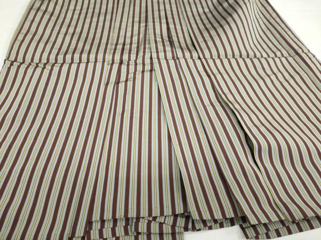 平和屋着物●男性　馬乗り袴　縞　正絹　逸品　DABC2310ud