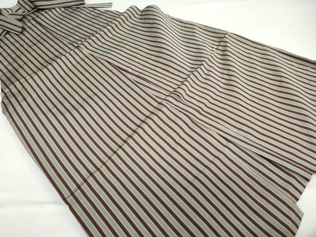 平和屋着物●男性　馬乗り袴　縞　正絹　逸品　DABC2310ud