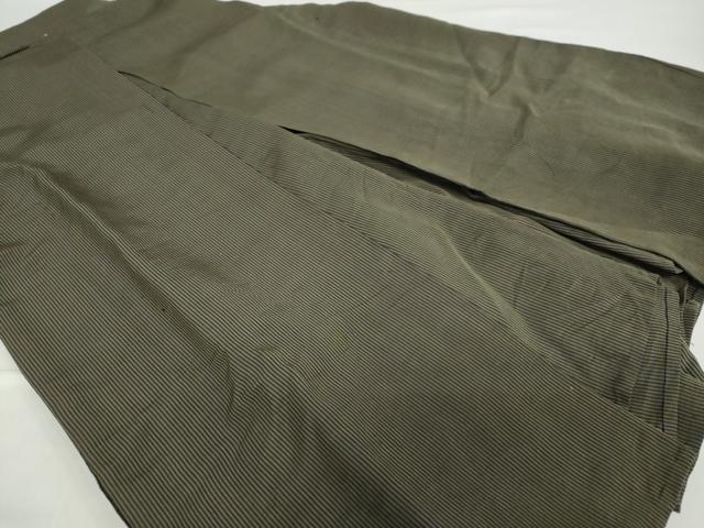 平和屋着物●男性　馬乗り袴　縞　正絹　逸品　DABC2311ud