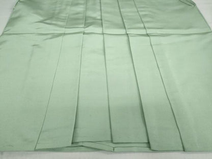 平和屋着物●男性　馬乗り袴　若葉色　正絹　逸品　DABC2313ud