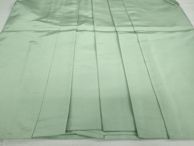 平和屋着物●男性　馬乗り袴　若葉色　正絹　逸品　DABC2313ud
