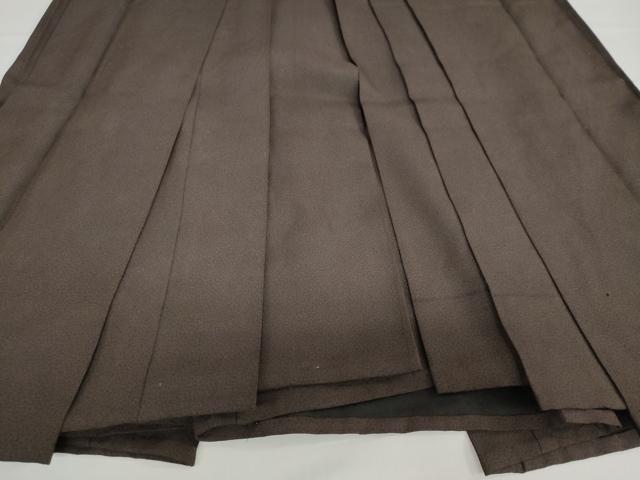 平和屋着物●男性　馬乗り袴　赤墨色　正絹　逸品　DABC2316ud