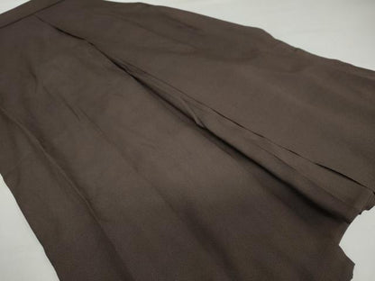 平和屋着物●男性　馬乗り袴　赤墨色　正絹　逸品　DABC2316ud