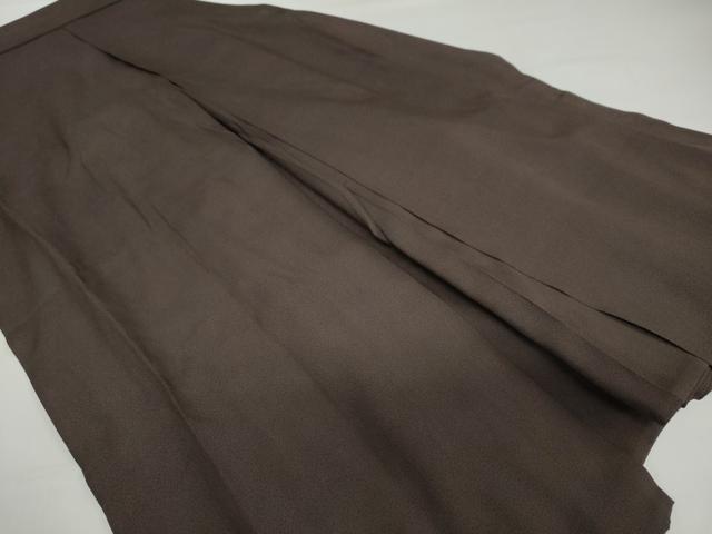 平和屋着物●男性　馬乗り袴　赤墨色　正絹　逸品　DABC2316ud