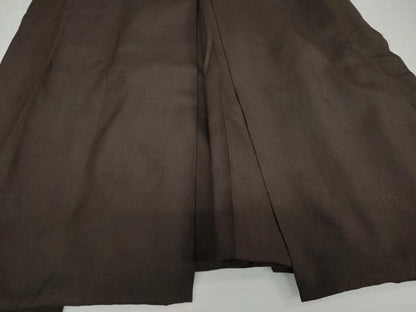 平和屋着物●男性　馬乗り袴　赤墨色　正絹　逸品　DABC2316ud