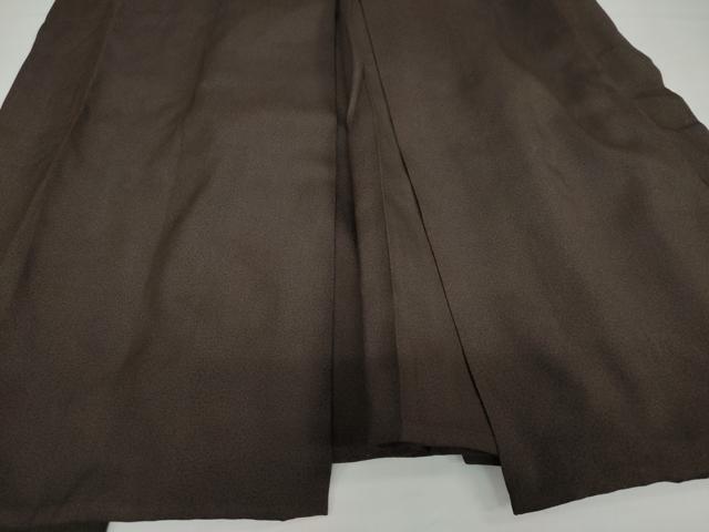 平和屋着物●男性　馬乗り袴　赤墨色　正絹　逸品　DABC2316ud