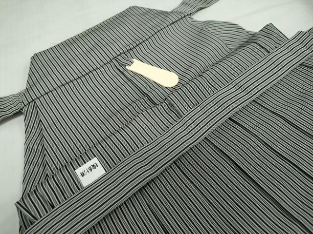 平和屋着物●男性　馬乗り袴　縞　正絹　逸品　DABC2317ud