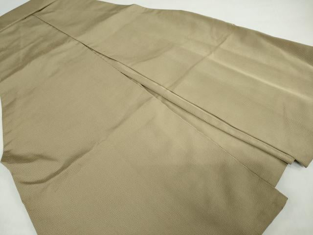 平和屋着物●男性　馬乗り袴　茜　神代袴　縞　正絹　逸品　DABC2318ud