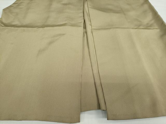 平和屋着物●男性　馬乗り袴　茜　神代袴　縞　正絹　逸品　DABC2318ud