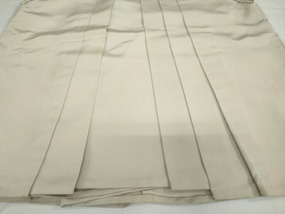 平和屋着物●男性　馬乗り袴　白橡色　正絹　逸品　DABC2319ud