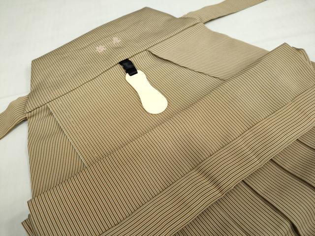 平和屋着物●男性　馬乗り袴　縞　正絹　逸品　DABC2320ud