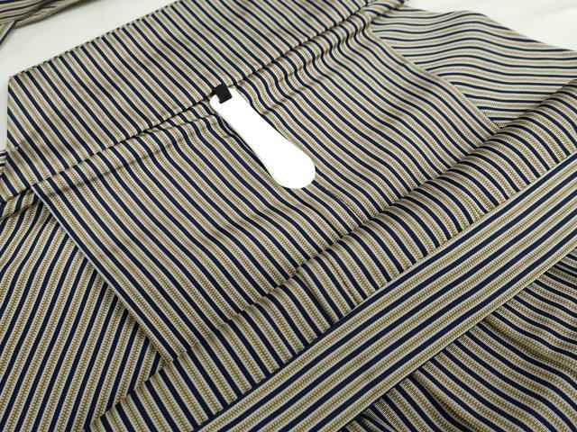 平和屋着物●男性　馬乗り袴　縞　正絹　逸品　DABC2321ud