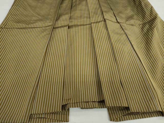 平和屋着物●男性　馬乗り袴　縞　正絹　逸品　DABC2322ud