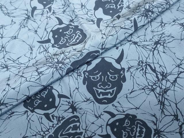 平和屋着物●男性　長襦袢　無双仕立て　般若　正絹　逸品　DABC2323ud