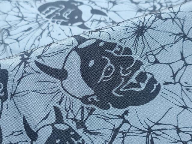 平和屋着物●男性　長襦袢　無双仕立て　般若　正絹　逸品　DABC2323ud