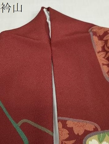 平和屋着物●小紋　色紙重ね草花文　さんび謹製　洗える着物　DABC2328ud