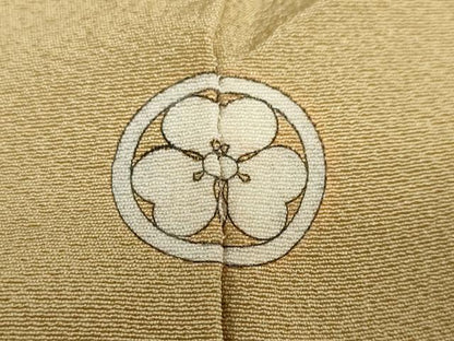平和屋着物●上質な色無地　黄橡色　正絹　逸品　未使用　DABC2334ud