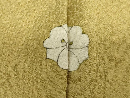 平和屋着物●上質な色無地　作家物　芥子色　正絹　逸品　未使用　DABC2336ud