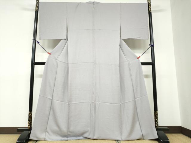 平和屋着物●上質な色無地　唐草地紋　牡丹鼠色　正絹　逸品　未使用　DABC2337ud