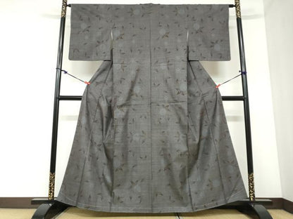平和屋着物●本場大島紬　9マルキ　花唐草文　ますいわ屋扱い　正絹　逸品　未使用　DABC2344ud