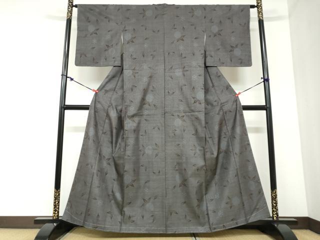 平和屋着物●本場大島紬　9マルキ　花唐草文　ますいわ屋扱い　正絹　逸品　未使用　DABC2344ud