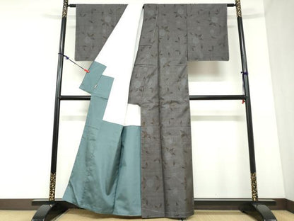 平和屋着物●本場大島紬　9マルキ　花唐草文　ますいわ屋扱い　正絹　逸品　未使用　DABC2344ud